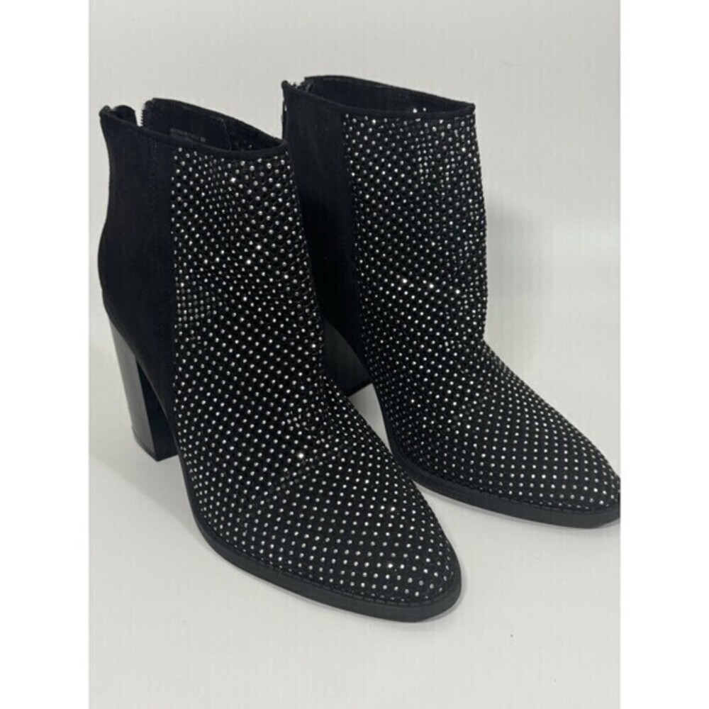 Madden NYC Women's Rain Zip Up High Heel Fashion Ankle Boots Black Size 9